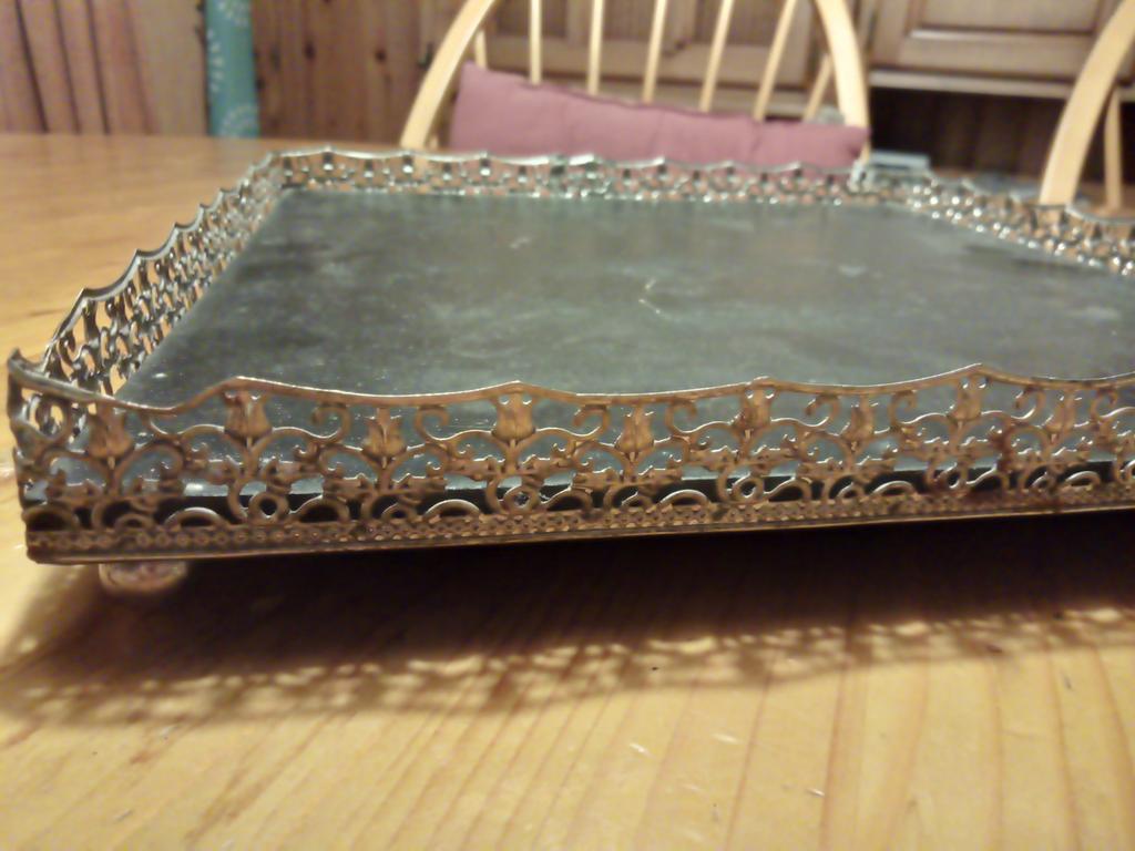 Dienblad met metalen rand, Ophalen of Verzenden