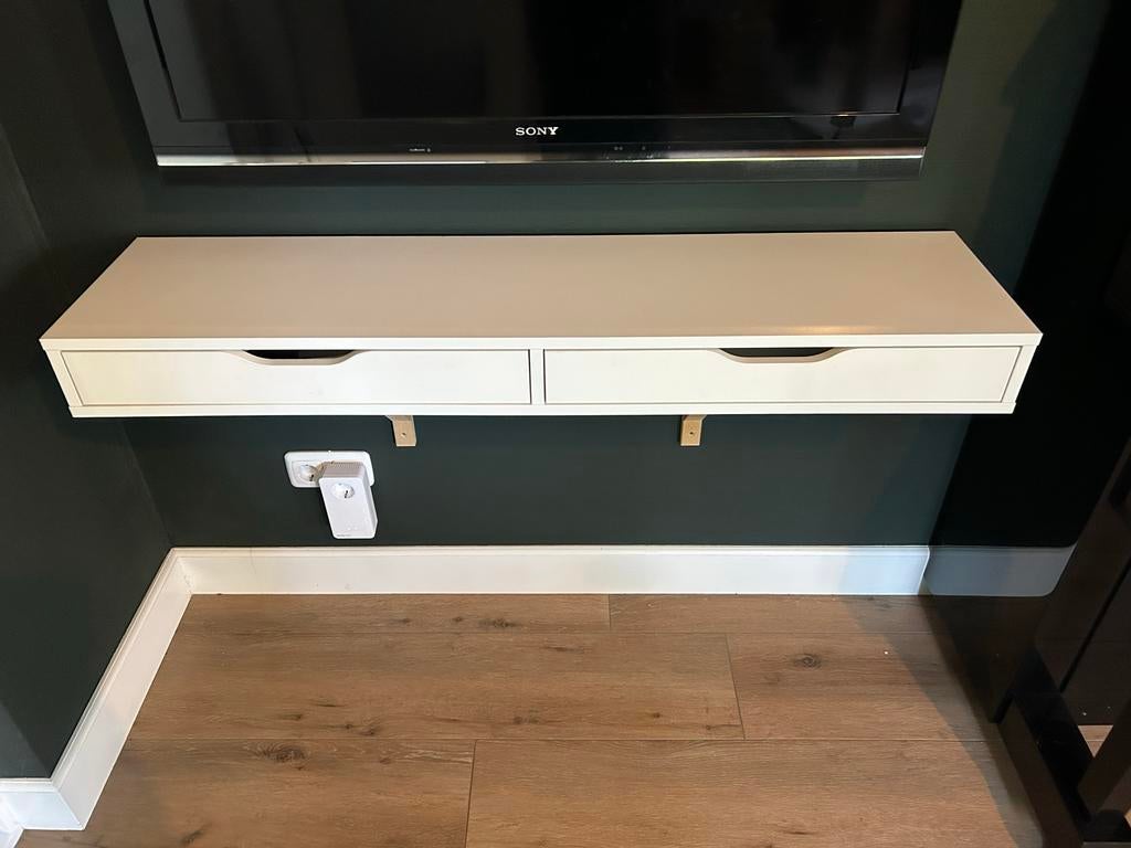 IKEA Ekby Alex TV-meubel / wandplank met lades, Huis en Inrichting, Kasten | Televisiemeubels, Gebruikt, Minder dan 100 cm, 100 tot 150 cm