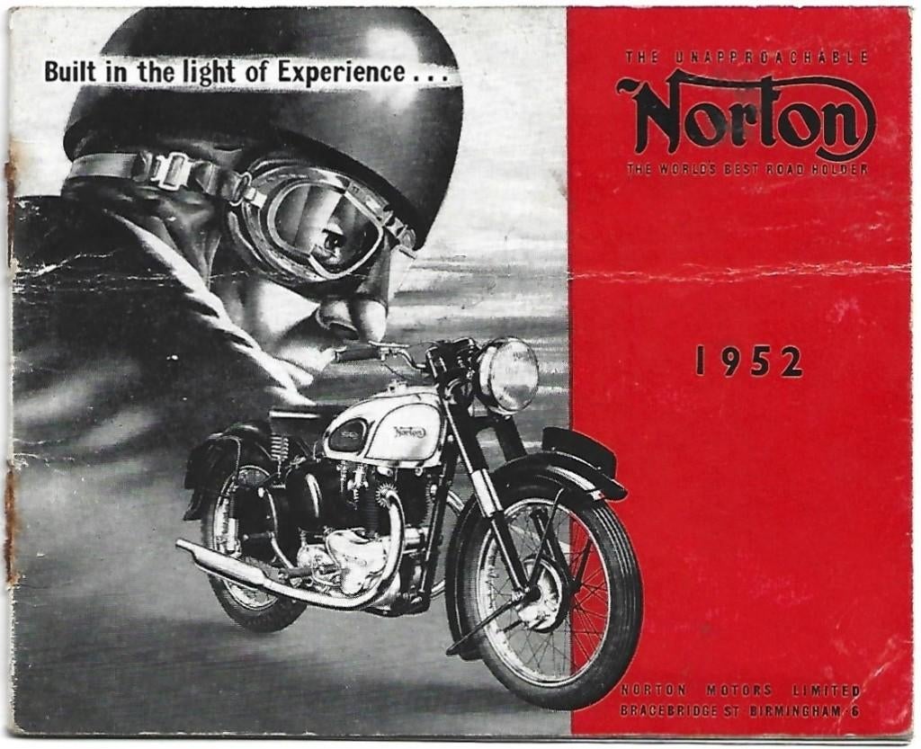 Norton 1952 brochure folder motor (N52), Motoren, Ophalen of Verzenden, Overige merken