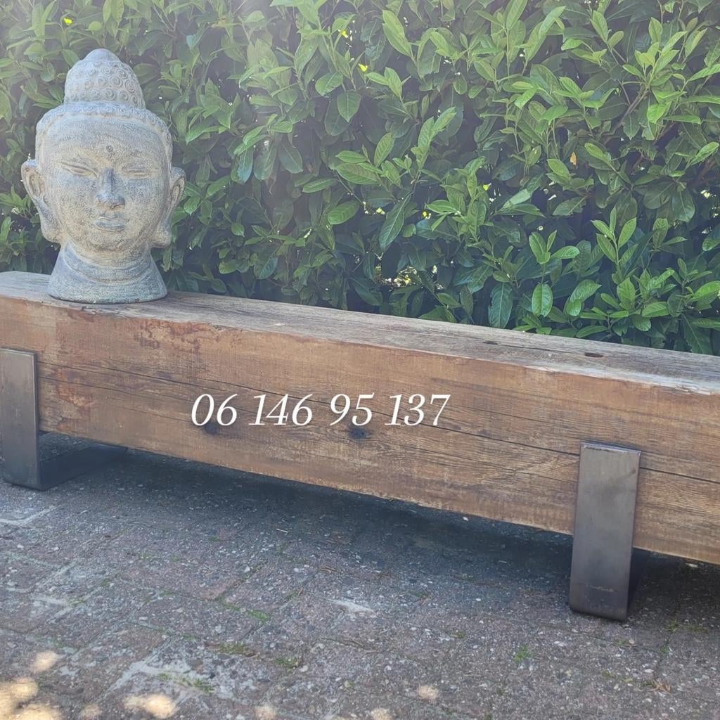 bank,tafel tv meubel van Oude Meerpaal/Meerpalen, Ophalen, Zo goed als nieuw, 75 cm of meer, Rechthoekig