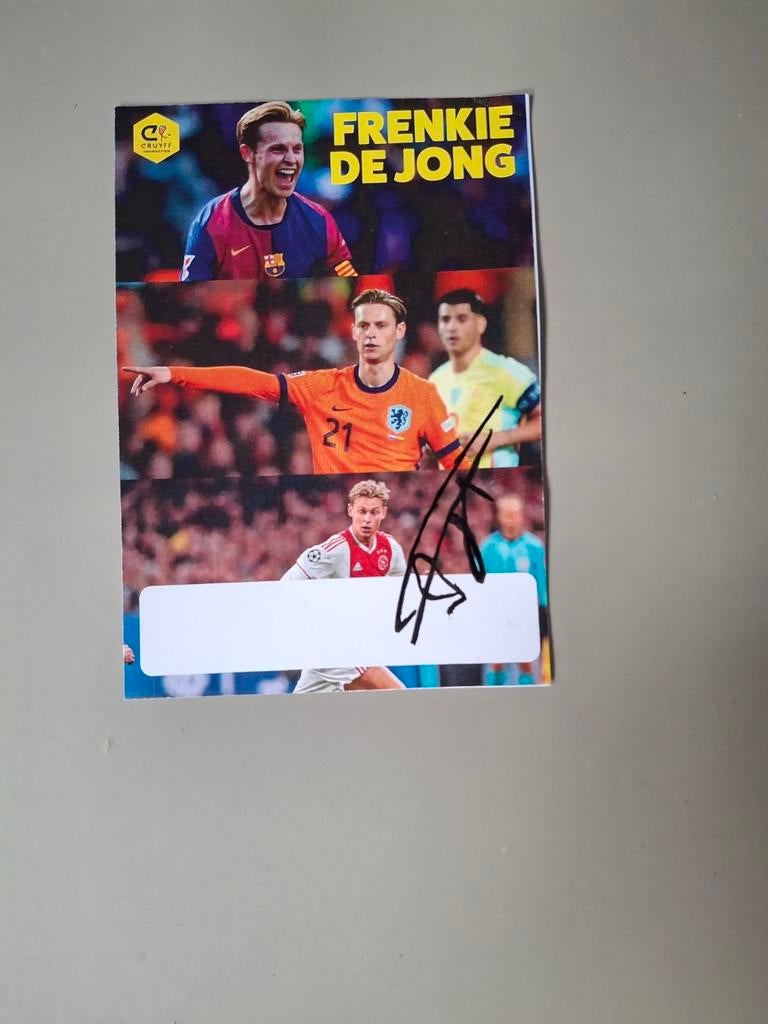 Frenkie de Jong kaart met handtekening, Verzamelen, Sportartikelen en Voetbal, Ophalen, Nieuw, Buitenlandse clubs, Overige typen