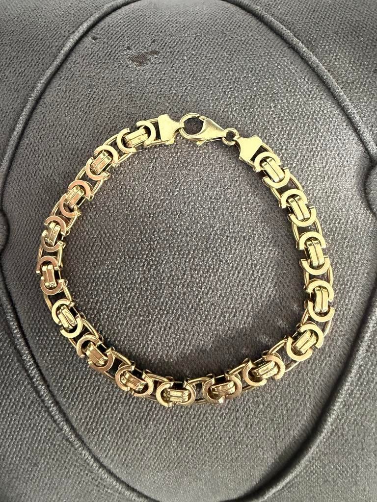 Koningschakel armband 14 krt, Ophalen of Verzenden, Gebruikt, Goud