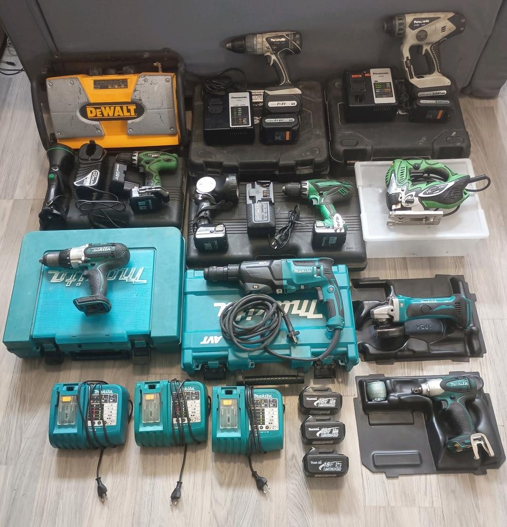Veel Makita + dewalt + hikoki hitachi Panasonic festool, Ophalen of Verzenden, Boormachine