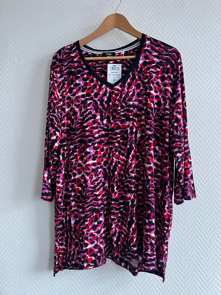 Frapp T-shirt in maat 48, Kleding | Dames, Ophalen of Verzenden, Nieuw, Maat 46/48 (XL) of groter, Rood