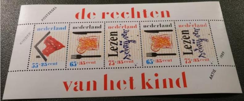 Blok Kinderpostzegels 1989 - 1438 - Rechten van het Kind, Postzegels en Munten, Postzegels | Nederland, Verzenden, Na 1940, Postfris