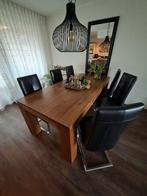 Eiken eettafel, Ophalen of Verzenden, Zo goed als nieuw, 4 tot 6 stoelen