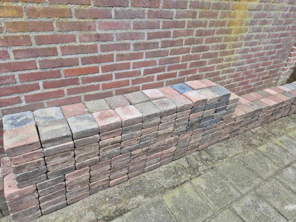 Betonklinkers getrommeld gratis, Tuin en Terras, Ophalen, Beton, Klinkers