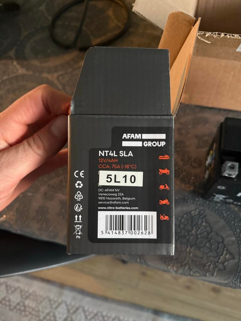 Scooter accu nieuw NT4L SLA 12V/4AH, Ophalen of Verzenden, Nieuw, Overige typen, Overige merken