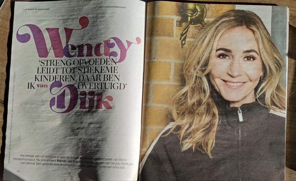 Wendy van Dijk Artikel Knipsel - 7 pagina's -, Ophalen of Verzenden, 1980 tot heden, Nederland, Knipsel(s)