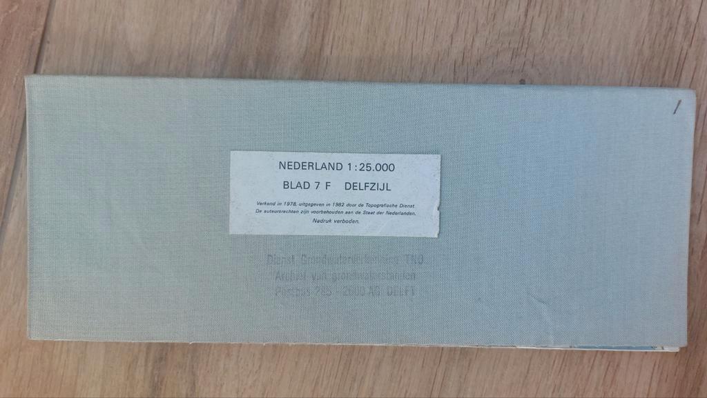 7F Delfzijl Farsum Appingedam Tjuchem Stafkaart uit 1982, Topografische Dienst Nederland, Ophalen of Verzenden, 1800 tot 2000