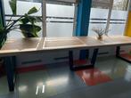 Tafel extra lang! Lengte 4 meter.Blank hout en stalen poten., Ophalen, 200 cm of meer, 50 tot 100 cm, Metaal