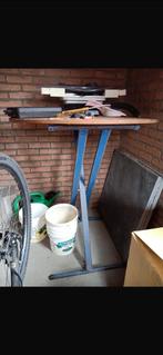 Bartafel met metalen onderstel, Ophalen, Gebruikt, 100 tot 150 cm, 50 tot 100 cm