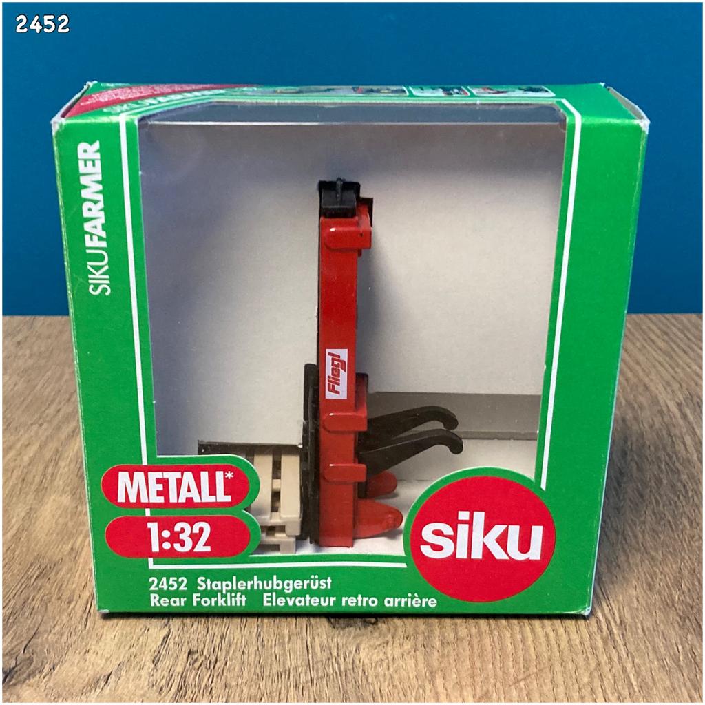 Siku 2452 - Fliegl Achter Forklift 1:32, Hobby en Vrije tijd, Modelauto's | 1:32, Ophalen, Gebruikt, Tractor of Landbouw, SIKU