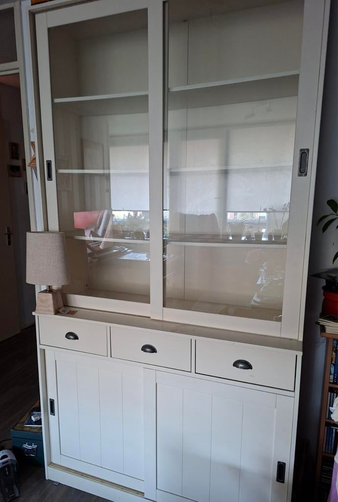 Buffetkast gebroken wit, Huis en Inrichting, Kasten | Buffetkasten, Ophalen, Gebruikt, 25 tot 50 cm, 200 cm of meer