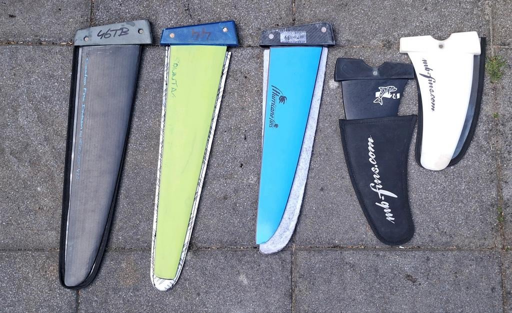 Diverse windsurf vinnen: Race, Freeride, Freestyle Wave, Watersport en Boten, Met draagtas, Minder dan 250 cm, Overige typen, Ophalen of Verzenden