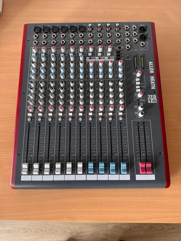 Allen & Heath ZED-14 Mengpaneel - Uitstekende Staat, Muziek en Instrumenten, Ophalen, ., Allen & heath, Microfooningang