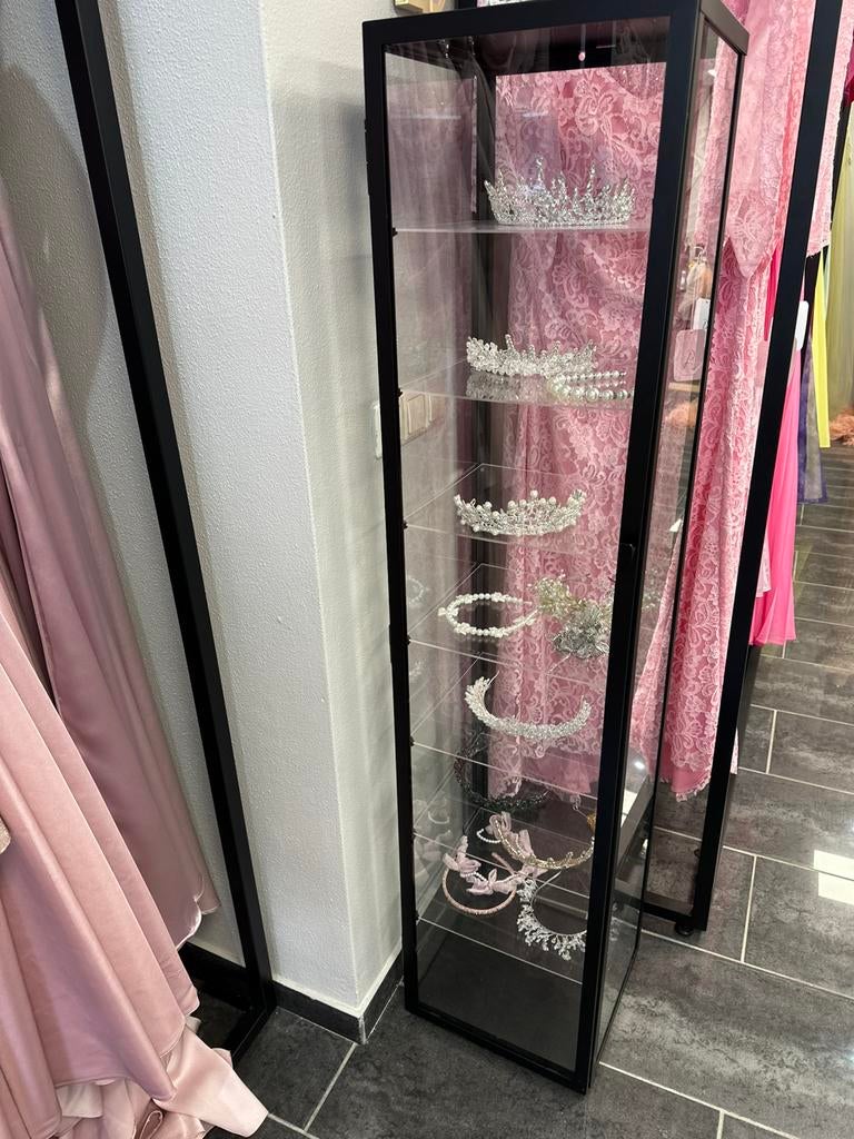 Ikea Blaliden vitrine kast met extra platen, Ophalen of Verzenden, Zo goed als nieuw, 25 tot 50 cm, 50 tot 100 cm
