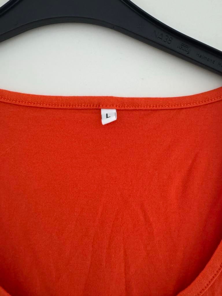 Oranje Holland Tuniek Maat L met Gouden Leeuw, Kleding | Dames, Maat 42/44 (L), Oranje, Ophalen of Verzenden, Zonder mouw
