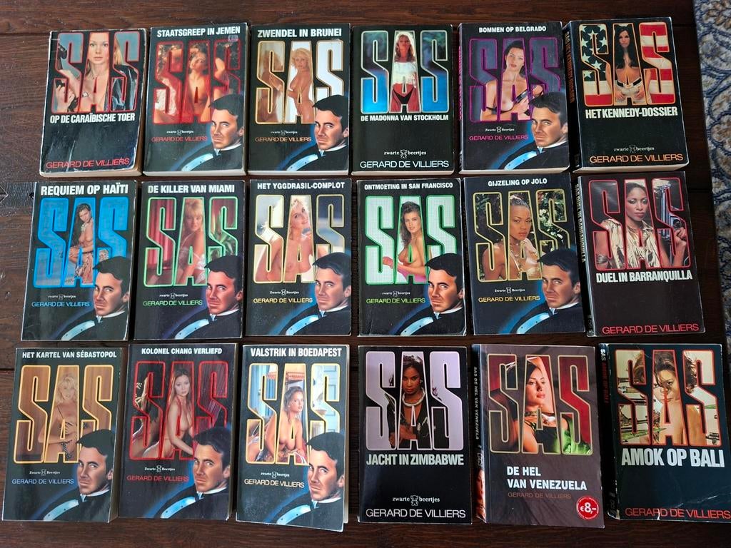 Gérard de Villiers SAS boeken - Diverse titels, Ophalen of Verzenden, Gelezen, Gérard de Villiers