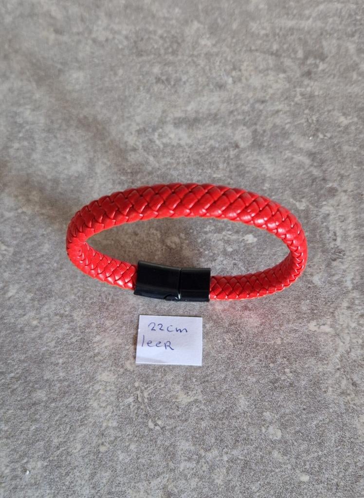 Stoere leren armband, Ophalen of Verzenden, Nieuw, Bruin, Leer