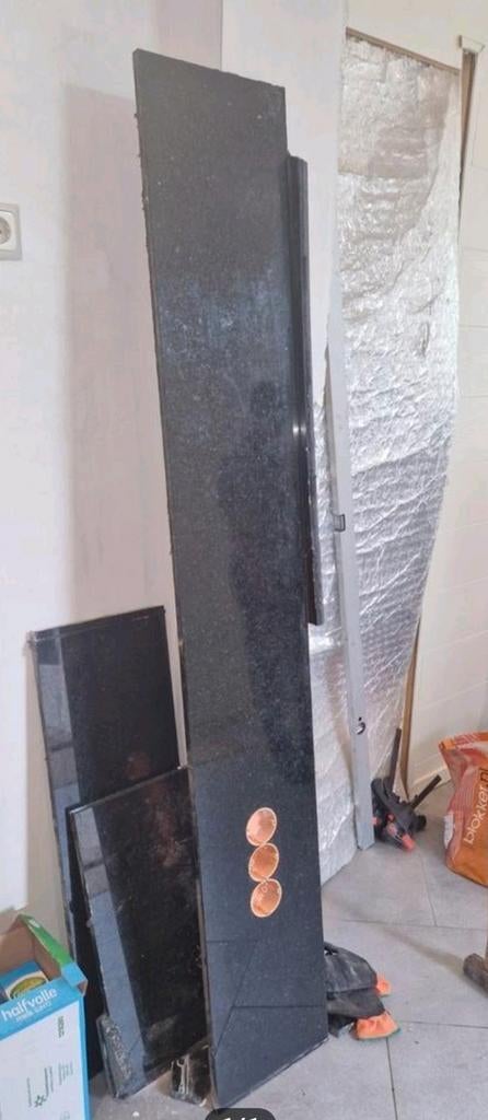 Z.G.A.N GROTE GRANIETEN MASSIEF PLAAT
AFMETING
BREEDTE 26.5, Ophalen, Minder dan 50 cm, Zwart, Zo goed als nieuw