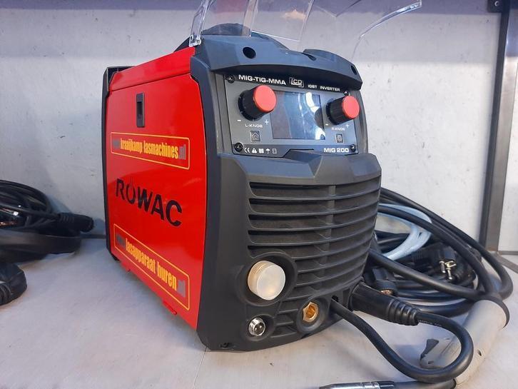 Rowac mig 200s 230v Kraaijkamp-lasmachines Nieuw GARANTIE!, Rowac, Nobelweg 5, 6669 MV Dodewaard, Info@kraaijkamp-lasmachines.nl
