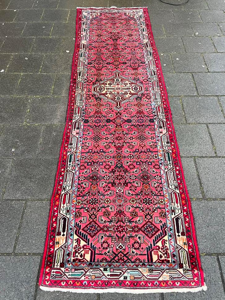 Vintage Perzisch tapijt - Roze loper 80x290 cm, Huis en Inrichting, Stoffering | Tapijten en Kleden, Gebruikt, 50 tot 100 cm, 200 cm of meer