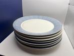 Royal doulton pacific blue - 8 dinerborden 28 cm, Ophalen, Gebruikt, Bord(en), Overige stijlen