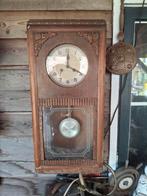 Oude houten wandklok met slinger, Ophalen of Verzenden