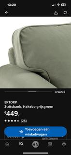 Ektorp hoes driezitsbank incl. Kussenhoezen, Ophalen, Driepersoons, 75 tot 100 cm, Zo goed als nieuw