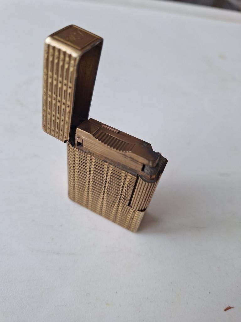 Vintage Vergulde Dupont Aansteker, Verzamelen, Rookartikelen, Aanstekers en Luciferdoosjes, Ophalen of Verzenden, Gebruikt, Aansteker