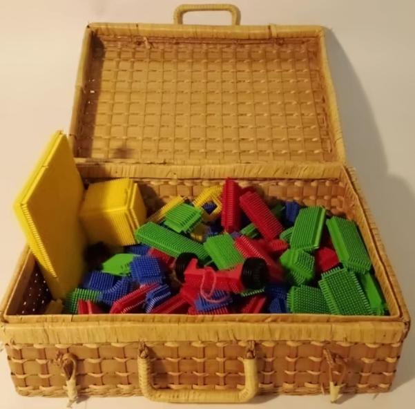 Noppers 189 stukken, Kinderen en Baby's, Speelgoed | Bouwstenen, Ophalen, Gebruikt, Nopper