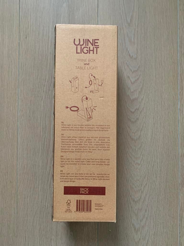Wine light wijnbox, Ophalen of Verzenden, Nieuw, Minder dan 50 cm, Minder dan 5 flessen
