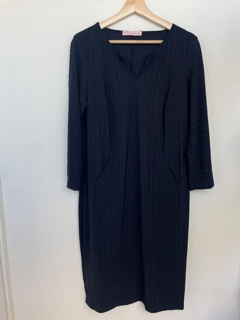 Studio Anneloes rechtvallende jurk travelstof L donkerblauw, Studio Anneloes, Blauw, Maat 42/44 (L), Ophalen of Verzenden