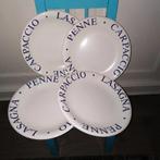 Bordjes om carpaccio penne of lasagne te serveren 4 stuks, Ophalen, Gebruikt, Bord(en), Overige stijlen