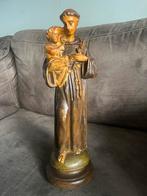 Antiek Gipsen Beeld Antonius met Kind., Verzamelen, Ophalen of Verzenden, Gebruikt, Beeld(je), Christendom | Katholiek