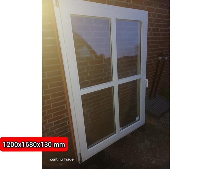 Draaikiep-raam dubbel glas 1200x1680 mm (bxh) + roedes in Ko, Doe-het-zelf en Verbouw, Kozijnen en Schuifpuien, Zo goed als nieuw