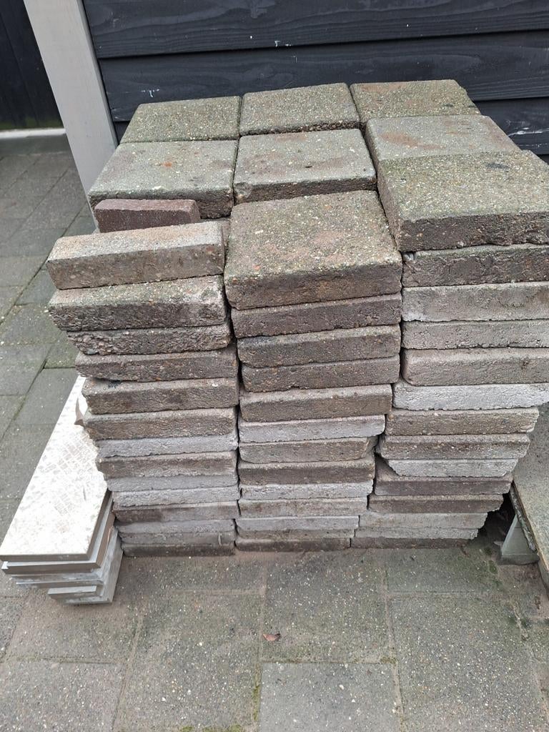 30x30 Tuintegels / Terrastegels, Tuin en Terras, Tegels en Klinkers, Ophalen, Gebruikt, 10 m² of meer, Beton