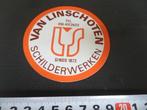 sticker van Linschoten schilderwerken 010-4123622, Verzamelen, Ophalen, Zo goed als nieuw, Bedrijf of Vereniging