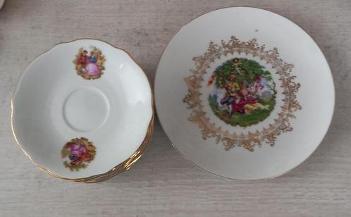 1 bord en 6 schoteltjes in Versailles-achtige stijl, Verzamelen, Porselein, Kristal en Bestek, Gebruikt, Bord of Schaal, Porselein