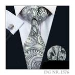 Dennis Gadgets: 100 % zijden stropdas ( 3 delig !! ) DG1576, Nieuw, Grijs, Met patroon, Ophalen