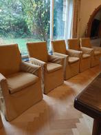 8 okergele eetkamerstoelen, Huis en Inrichting, Stoelen, Ophalen of Verzenden, Zo goed als nieuw, Overige kleuren, Vijf, Zes of meer stoelen