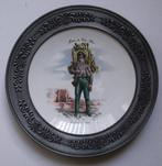 Zinngiesserei Odenwälder. Antiek wandbord met tinnen rand, Antiek en Kunst, Verzenden