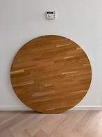 Tafelblad rond eiken Woood 120 cm (zonder poten), Huis en Inrichting, Tafels | Eettafels, Ophalen, Gebruikt, 100 tot 150 cm, Vier personen