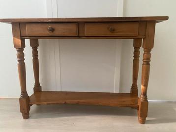 Smalle Eiken Sidetable met Lades beschikbaar voor biedingen