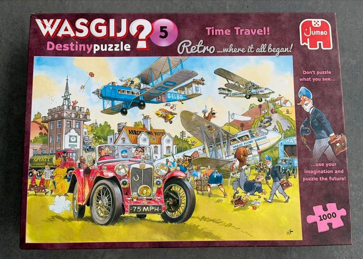 Wasgij Destiny 5 – Time Travel! | 1000 stukjes | Compleet, Hobby en Vrije tijd, Denksport en Puzzels, Zo goed als nieuw, Legpuzzel