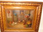 Hermanus van Tankeren (1900 - 1980), stable view - chickens., Ophalen of Verzenden