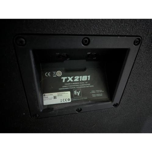 ✅EV tx 2181 dubbel 18 inch baskasten, Audio, Tv en Foto, Luidsprekers, Gebruikt, Subwoofer, 120 watt of meer, Overige merken, Ophalen of Verzenden