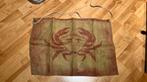 Oude dweil / juten zak met afbeelding Krab vastenavend, Ophalen of Verzenden, Gebruikt