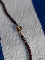 granaatketting met zilveren roos-slot